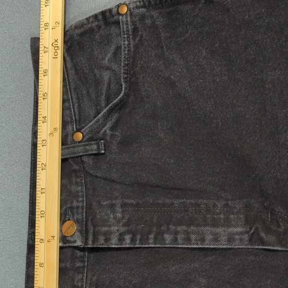 Wrangler Jeans Men's 36x36 Fits 35x35 Black 13MWZ Cowboy Cut Denim Western - Picture 6 of 10